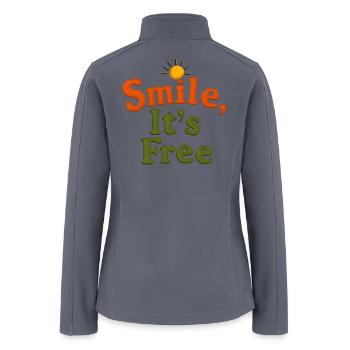 Optimistic Sun Inspiration Design - Women’s Soft Shell Jacket - gray - Back