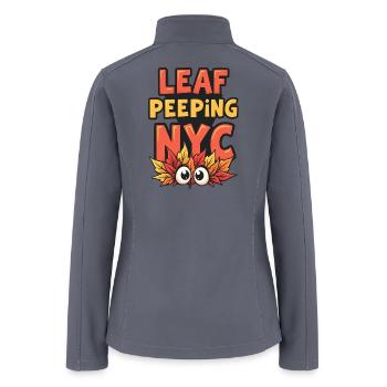 Leaf Peeping NYC - Women’s Soft Shell Jacket - gray - Back