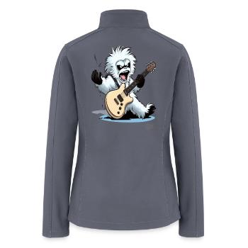 Rockstar Yeti Guitar - Women’s Soft Shell Jacket - gray - Back