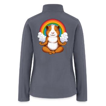 Guinea Pig Meditation - Women’s Soft Shell Jacket - gray - Back