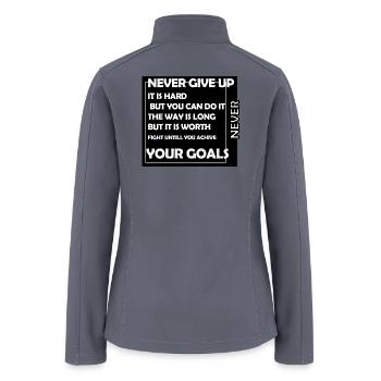 Motivational Quotes Square Graphic - Women’s Soft Shell Jacket - gray - Back