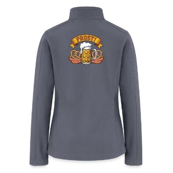 Prost Bavarian Beer Fest Art - Women’s Soft Shell Jacket - gray - Back