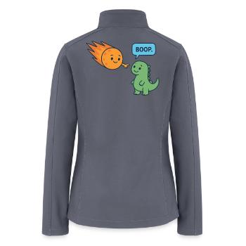Meteor Buddy and Dino Boop - Women’s Soft Shell Jacket - gray - Back