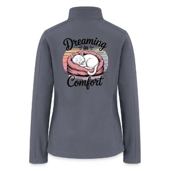 Dreaming in Comfort Cat Nest - Women’s Soft Shell Jacket - gray - Back