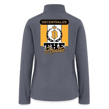 Decentralize the Hustle™ Crypto Rebellion Edition - Women’s Soft Shell Jacket - gray - Back