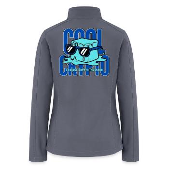 Cool Crypto™ Chill Style Coolest Crypto Investor - Women’s Soft Shell Jacket - gray - Back