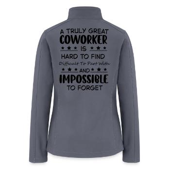  Coworker Colleauge Office Saying Farewel Gift - Women’s Soft Shell Jacket - gray - Back