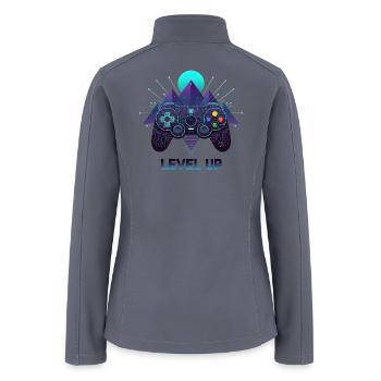 Level Up Neon Mountain Controller - Women’s Soft Shell Jacket - gray - Back