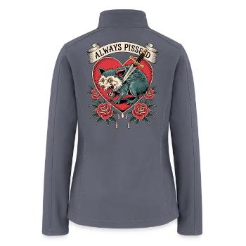 Always Pissed Wolf Heart - Women’s Soft Shell Jacket - gray - Back