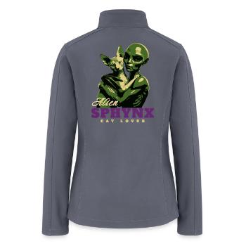 Alien Sphynx Cat - Women’s Soft Shell Jacket - gray - Back