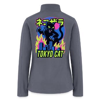 Giant Monster Cat - Women’s Soft Shell Jacket - gray - Back