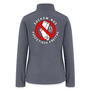 No Socks Allowed Sign Feet - Women’s Soft Shell Jacket - gray - Back