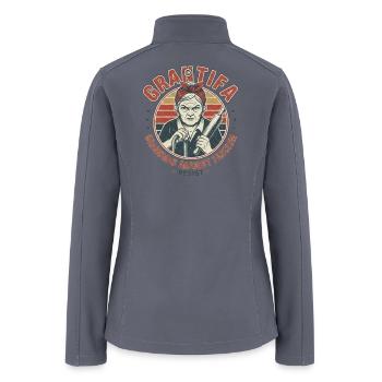 Grandmas Against Fascism - Women’s Soft Shell Jacket - gray - Back