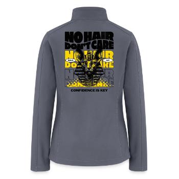 Sphinx Cat No Hair Don't Care Funny - Women’s Soft Shell Jacket - gray - Back