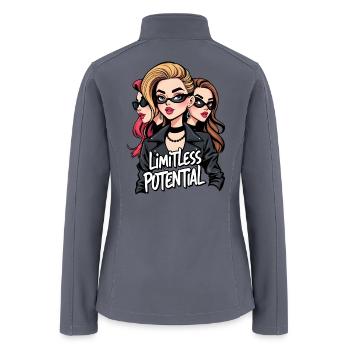 Limitless potential  - Women’s Soft Shell Jacket - gray - Back