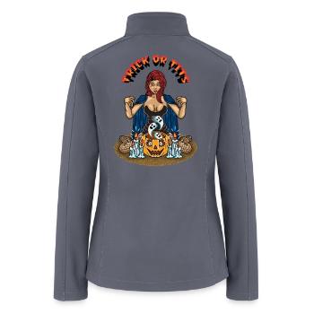 Trick or Tits Halloween - Women’s Soft Shell Jacket - gray - Back