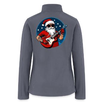 Guitarist Santa Claus - Women’s Soft Shell Jacket - gray - Back