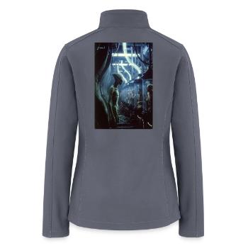 Alien in Neon Lab Pods - Women’s Soft Shell Jacket - gray - Back