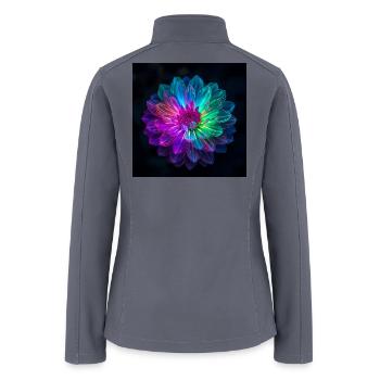 Prism Petals - Women’s Soft Shell Jacket - gray - Back