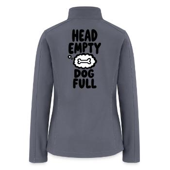 Head Empty Dog Full Dog Love - Women’s Soft Shell Jacket - gray - Back