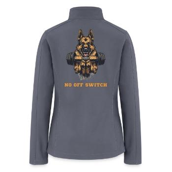 German Shepherd No Off Switch Gym Fitness Tee - Women’s Soft Shell Jacket - gray - Back