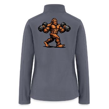 Bigfoot Weightlifter Gym - Women’s Soft Shell Jacket - gray - Back