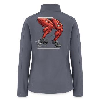 Bicycle Racing Bike Cyclist Cycling Mountain Bike - Women’s Soft Shell Jacket - gray - Back