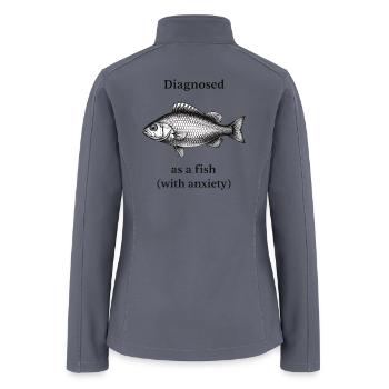 Anxious Fish Diagnosis - Women’s Soft Shell Jacket - gray - Back