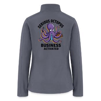 Serious Octopus Business Activated - Women’s Soft Shell Jacket - gray - Back