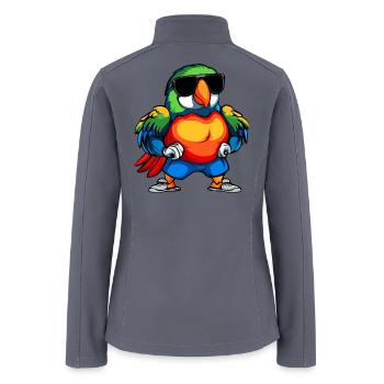 Cool Parrot - Women’s Soft Shell Jacket - gray - Back