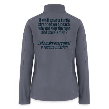 Let's Make Every Meal a Rescue Mission - Women’s Soft Shell Jacket - gray - Back