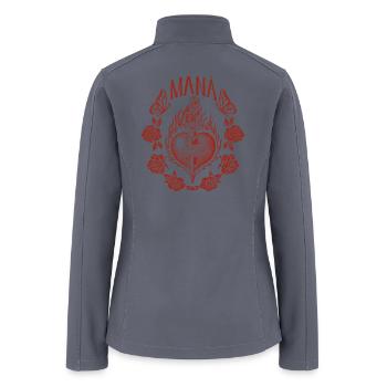 Mana Heart Dagger Rose Emblem - Women’s Soft Shell Jacket - gray - Back