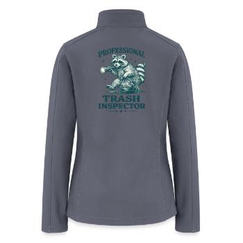 Professional Trash Inspector Raccoon - Women’s Soft Shell Jacket - gray - Back