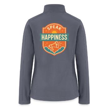 Speak Happiness - Women’s Soft Shell Jacket - gray - Back