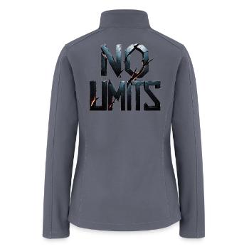 No Limits - Cracked Stone Fire Art - Women’s Soft Shell Jacket - gray - Back