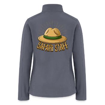 Safari Staff Hat Emblem - Women’s Soft Shell Jacket - gray - Back