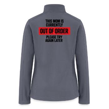Out of Order Red Stamp - Women’s Soft Shell Jacket - gray - Back