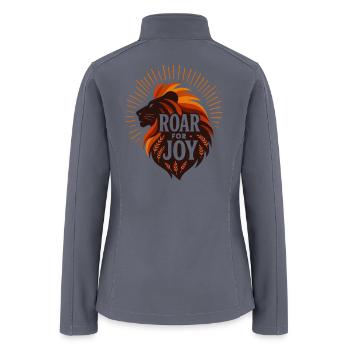 Roar for Joy Lion Emblem - Women’s Soft Shell Jacket - gray - Back