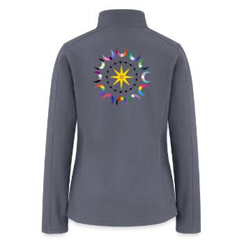 Cosmic Connection Lesbian Rising - Women’s Soft Shell Jacket - gray - Back