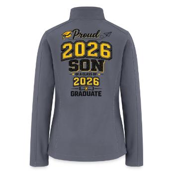 Son Class Of 2026 Graduate Family Celebration - Women’s Soft Shell Jacket - gray - Back