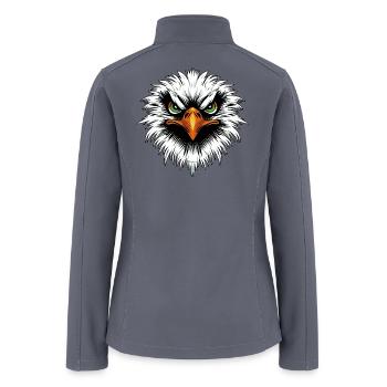 Fierce Eagle – Death Eye Stare Down - Women’s Soft Shell Jacket - gray - Back
