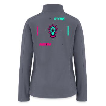 Neon Starburst Glyph - Women’s Soft Shell Jacket - gray - Back