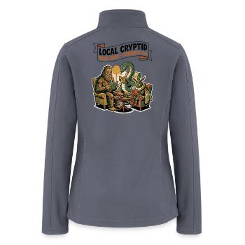 Local Cryptid Book Club Bigfoot Reading Tee - Women’s Soft Shell Jacket - gray - Back