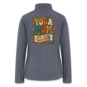 Yoga Mom Club Psychedelic Art - Women’s Soft Shell Jacket - gray - Back