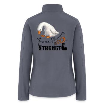 Anxious Goose Introvert Shirt | Social Anxiety - Women’s Soft Shell Jacket - gray - Back