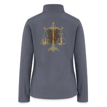 The Scales of Absolute Power - Sovereign Justice - Women’s Soft Shell Jacket - gray - Back
