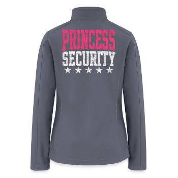 Princess Security Distressed Typography - Women’s Soft Shell Jacket - gray - Back