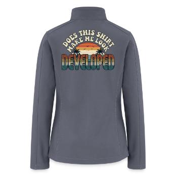 Retro Developer Sunset - Women’s Soft Shell Jacket - gray - Back