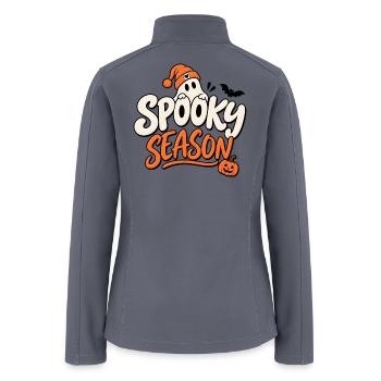 Spooky Season Ghost Sweatshirt, Ghost Sweatshirt - Women’s Soft Shell Jacket - gray - Back