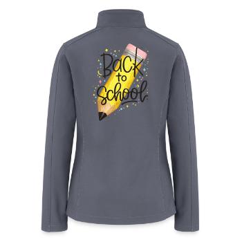 BacktoSchool Pencil Art - Women’s Soft Shell Jacket - gray - Back